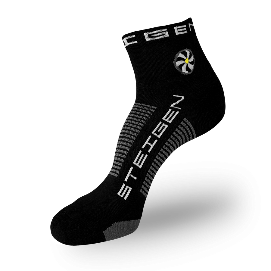Black Running Socks ¼ Length