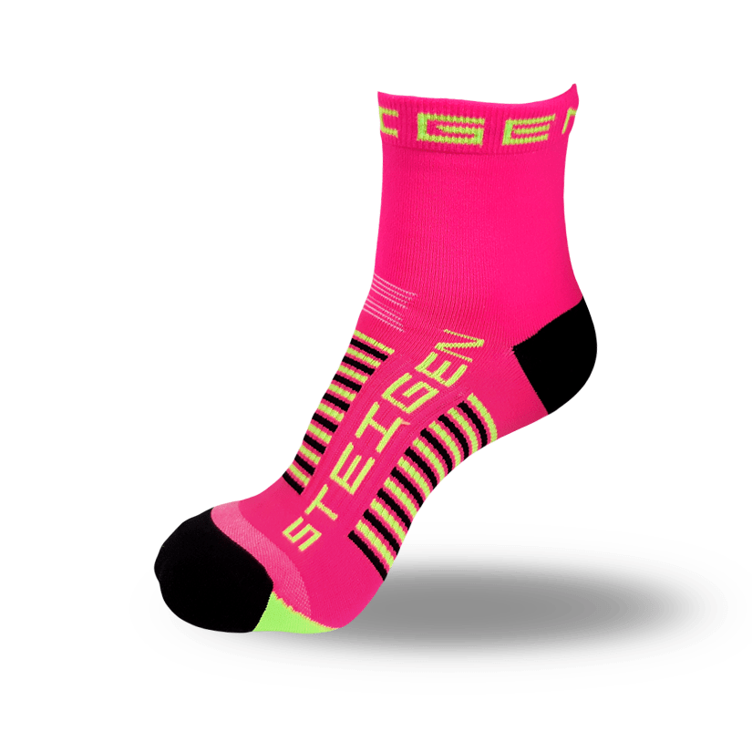 Kids Pink Running Socks ¼ Length