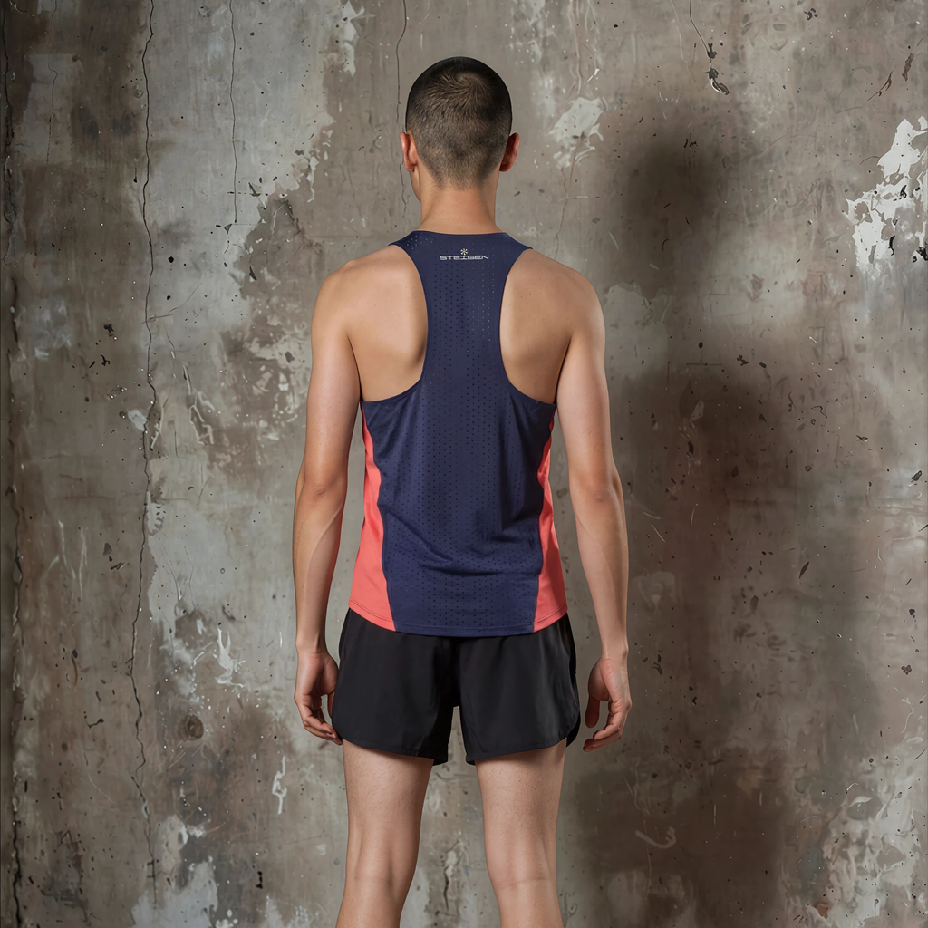 Navy 2 Stripe K2Pro Running Singlet – Men’s